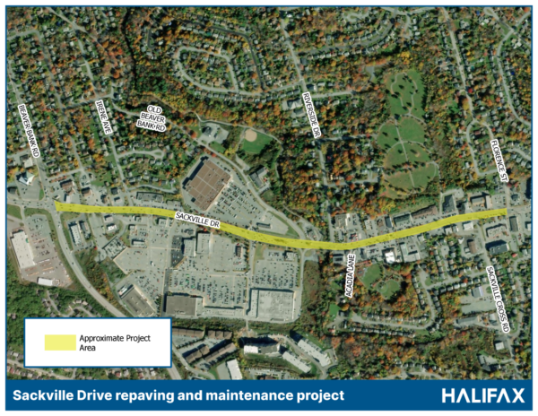 Sackville Drive Repaving Project map_web