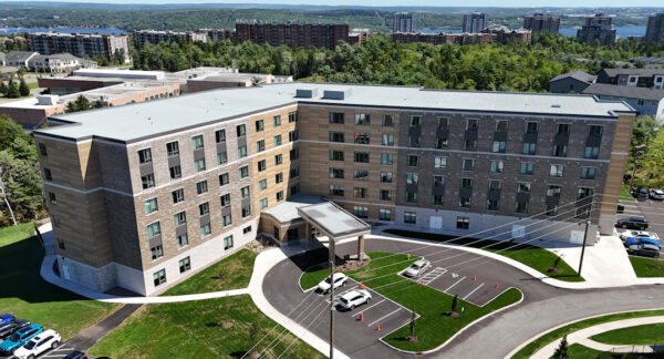 aerial photo of Adeline Hall